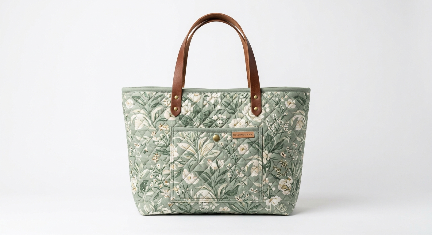 Quilted Cotton Tote Bag